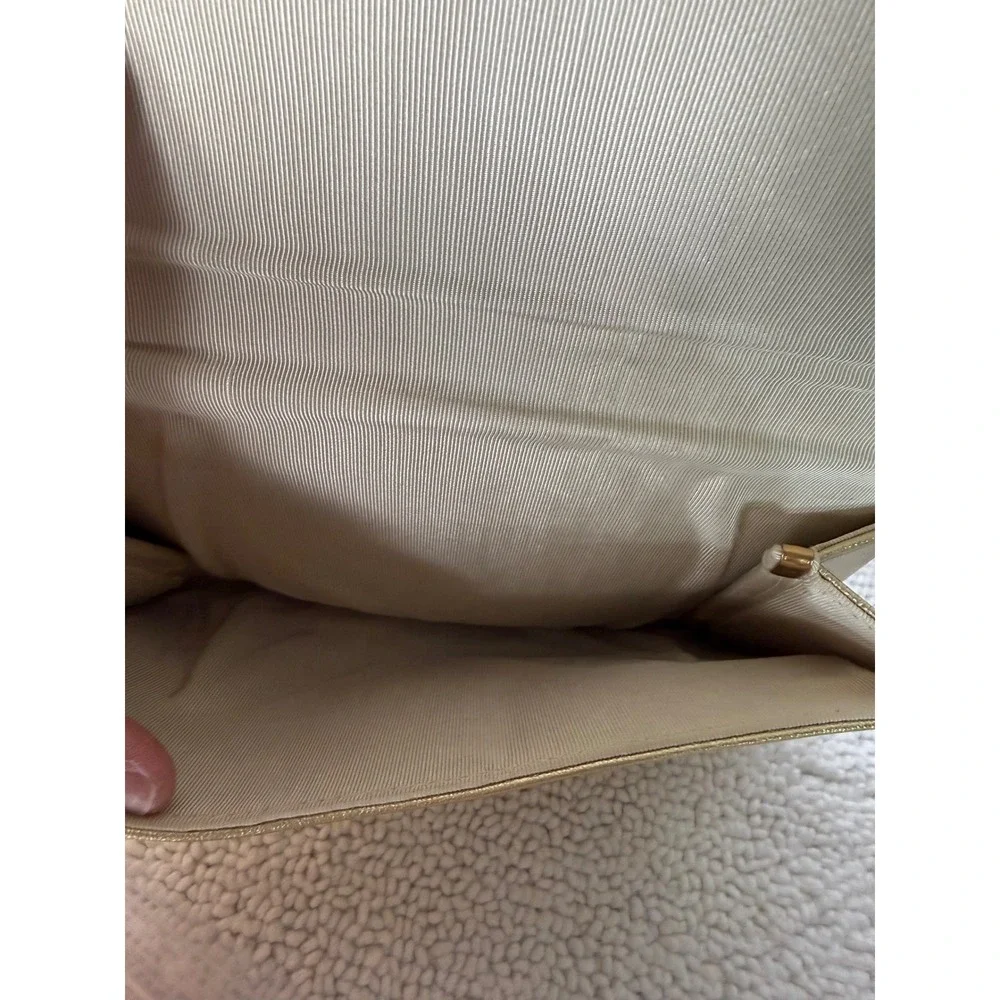 Gold Metallic Pleated Evening‎ Clutch Bag Ruched Formal Wedding Handbag